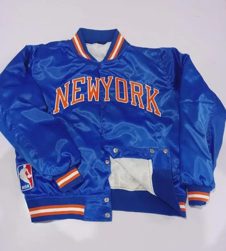 Knicks satin varsity bomber - satin,